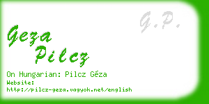geza pilcz business card